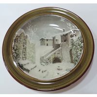 Тарелка фарфоровая настенная 70-80-е годы Германия. Диаметр 16.3 см.