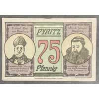 Нодгельд 75пфеннигов 1921 год. Пириц. Веймарская республика