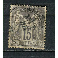 Франция - 1876/1881 - Аллегория 15С - [Mi.61II] - 1 марка. Гашеная.  (Лот 26HZ)-TG3P46