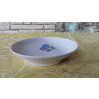 Блюдце креманка эпохи СССР. Добрушский фарфоровый завод (Добруш), 1978-1991 гг