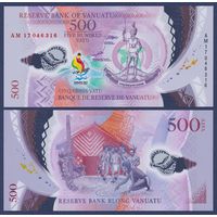 Вануату, 500 вату 2017 г., P-W20 (полимер, памятная - Мини-игры южной части Тихого океана), UNC