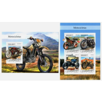 Мозамбик 2016 - Транспорт мотоцикл СЕРИЯ   MNH