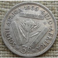 3 пенни 1955 Южная Африка