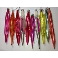 Ёлочная игрушка - Сосульки  , СССР .