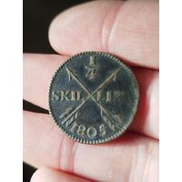 1/4 скиллинга 1805