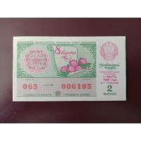 Лотерейный билет РСФСР 1988