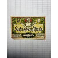 Нотгельд 25 пфеннигов Германия -3012