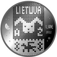 Литва 1.5 евро, 2022 Зуйкис Пуйкис UNC