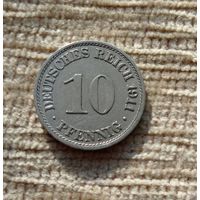 Werty71 Германия 10 пфеннигов 1911 А