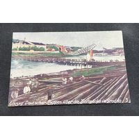 Гродна Гродно / Уступленне нямецкіх войскаў па часовым мосце / 7. Landsturm-Infanterie-Bataillons Heidelberg XIV/39 Фельдпошта 04.05.1917