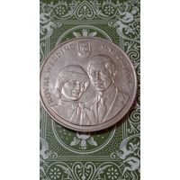 Гибралтар 1 крона 1981 королевская свадьба Чарльз и Диана