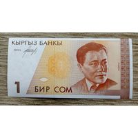 Werty71 КИРГИЗИЯ КЫРГЫЗСТАН 1 СОМ 1994 UNC банкнота