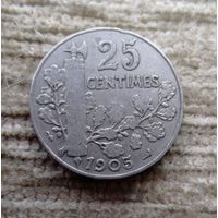 Werty71 Франция 25 сантимов 1905