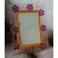 Фоторамка стеклянная с элементами декора