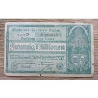 Werty71 Германия 20000000 марок 1923 20 миллионов банкнота Аахен