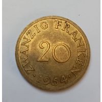 20 франков Саарленд 1954