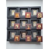 Православные чудотворные иконы 20руб. серебро комплект 9монет.