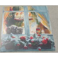 Посткроссинг. Открытка "Завтра наступит Рождество", худ.Мария Павлова (15х15). Прошла почту. Художественные марки, чёткий штемпель.