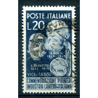 Италия - 1950г. - известные люди, пионеры шерстяной промышленности - 1 марка - полная серия, гашёная [Mi 801]. #1-It-18-B-2