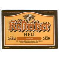 Этикетка пива Koltritzer Германия П773