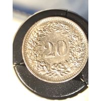 Швейцария 20 раппенов 1971