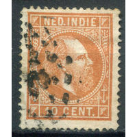 Нидерландская Индия - 1870/88г. - король Вильгельм III, 10 с - 1 марка - гашёная [Mi 9]. #3-WB-71-A-1