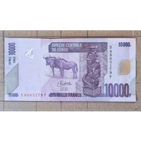 Конго (ДР) 10000 франков 2022 г., P:103, три номера подряд