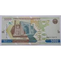 Узбекистан 5000 сум 2021 года UNC