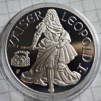 100 шилингов Австрия 1993 год. Леопольд 1 .Серебро.900 пр.