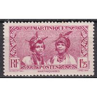 18.FrK. Франция. Колонии. Мартиника. Местные мотивы. 1939 г. 1,25 Fr. Mi.#182.