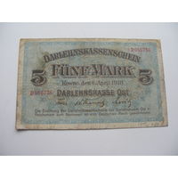 Польша Kowno ( Каунас ) .5 марок 1918 г.