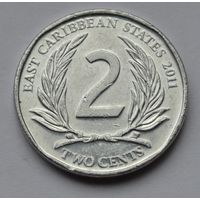 Восточные Карибы, 2 цента 2011 г.