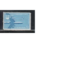 США-1957, (Мих.717),  * , Авиапочта, Самолеты (одиночка)