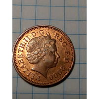 1 пенни Великобритания  2000 год