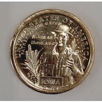 США 1 доллар 2026 Американские инновации 2026 Агроном Норман Борлоуг Айова  Двор D и Р  30-я монета в серии.