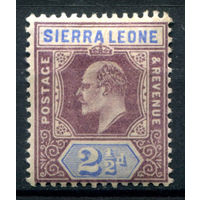 Британские колонии - Сьерра-Леоне - 1903г. - король Эдуард VII, 2 1/2 P - 1 марка - MH [Mi 46]. #4-B5-118-A-1