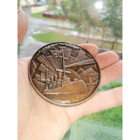 Настольная медаль СССР крейсер Аврора 1987