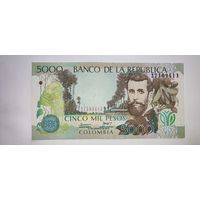 Колумбия 5000 песо 2010 год