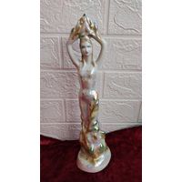 КОЛЛЕКЦИОННЫЕ ФАРФОРОВАЯ СТАТУЭТКА ДЕВУШКА ВЕСНА ЛЕСНАЯ МАВКА ЗКХ СССР ОРИГИНАЛ  ЛОТ 1.  Распродажа Коллекции !!! . Экспресс  Аукцион  с рубля без МПЦ и прочего 3 ДНЯ  .Много лотов в продаже .