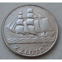 2 злотых 1936, Польша.