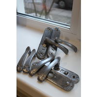 Отличные советские дверные ручки в стиле арт-деко.