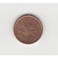 1 евроцент Литва 2017 Лот 8098