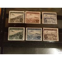 1950 Албания авиация самолёт Мих 489-94 оценка 45 евро Ивер РА 44-49 оценка 45 евро чистая полная серия клей MNH** 2 марки следы от наклеек (5-9)