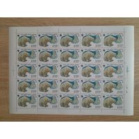 Лист 1987 г. Медведь в воде