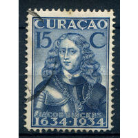 Нидерландские колонии - Кюрасао - 1934г. - 300 лет нидерландской колонии Кюрасао, известные люди, 15 с - 1 марка - гашёная [Mi 133]. #3-WB-77-A-1