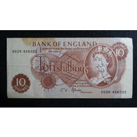 10 шиллингов образца 1966-70 года. Тип 373c. Подпись J. S. Fforde.