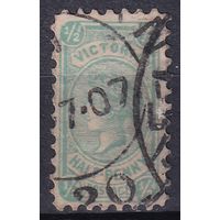 131.Aust. Великобритания. Австралийские штаты. Виктория. Стандарт. 1905 г. 1/2p. Mi.#146A.