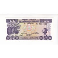 100 ФРАНКОВ 1985 ГВИНЕЯ
