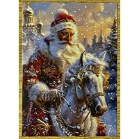 Открытка новогодняя чистая 10х15 см.