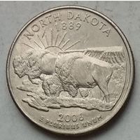 США 25 центов (квотер) 2006 г. P. Северная Дакота